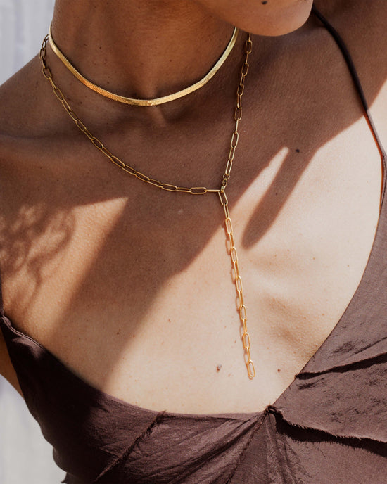 Honey Y-Necklace gold