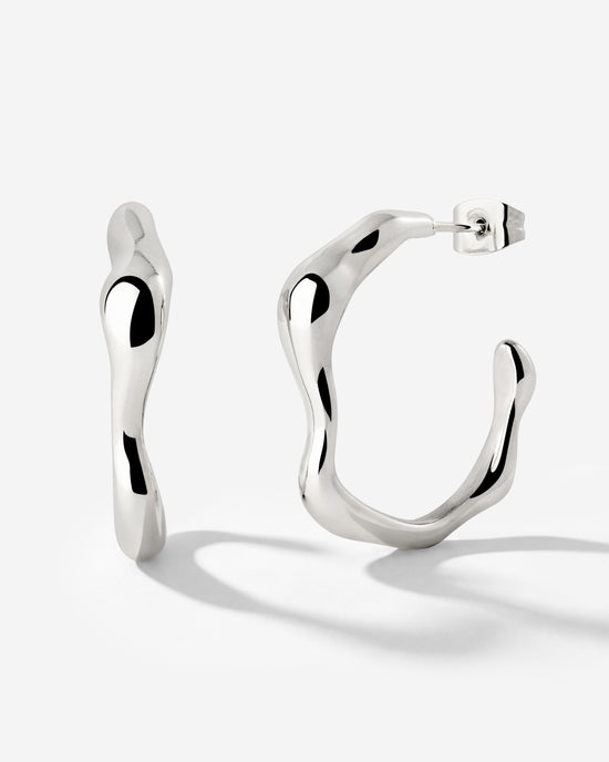 Solar Wave Hoop Studs Large