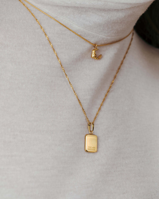 You are enough Necklace gold