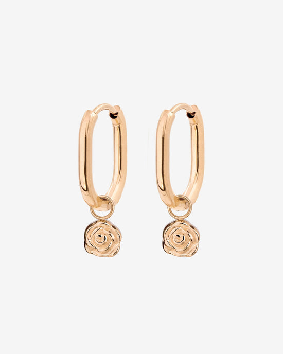 Rose Oval Hoop Set Baby Rose Gold
