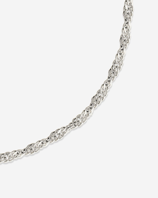 Slim Singapore Anklet Silver
