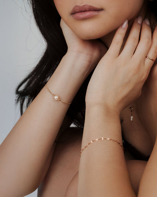 Blush Pearl Bracelet Rose Gold