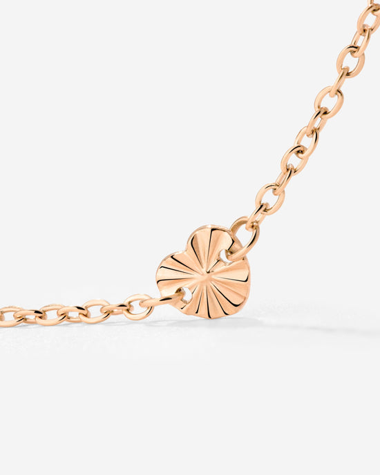 Glass Heart Necklace Rose Gold