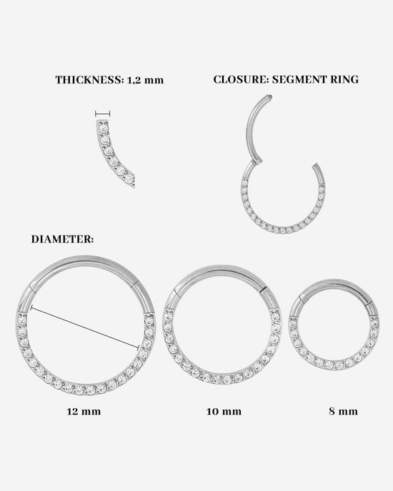 Radiant Click Piercing Silver