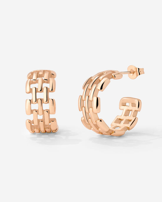 Reverie Hoop Studs Rose Gold