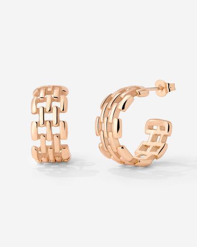 Reverie Hoop Studs Rose Gold