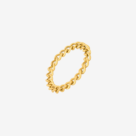 Curb Chain Ring Gold