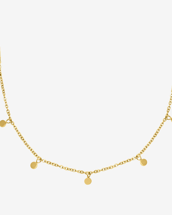 Tiny Coin Necklace Gold