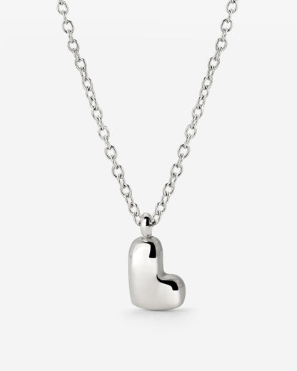 Bubble Letter Necklace Silver