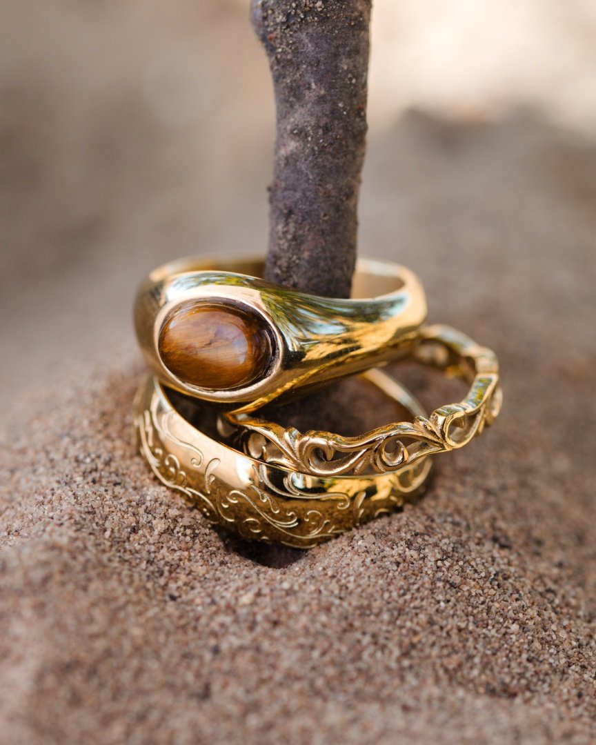 Tiger's Eye Ring Silver