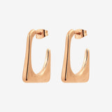 Rectangle Hoops Rose Gold
