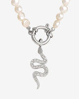 Lola Power Pearl Necklace Set Silver