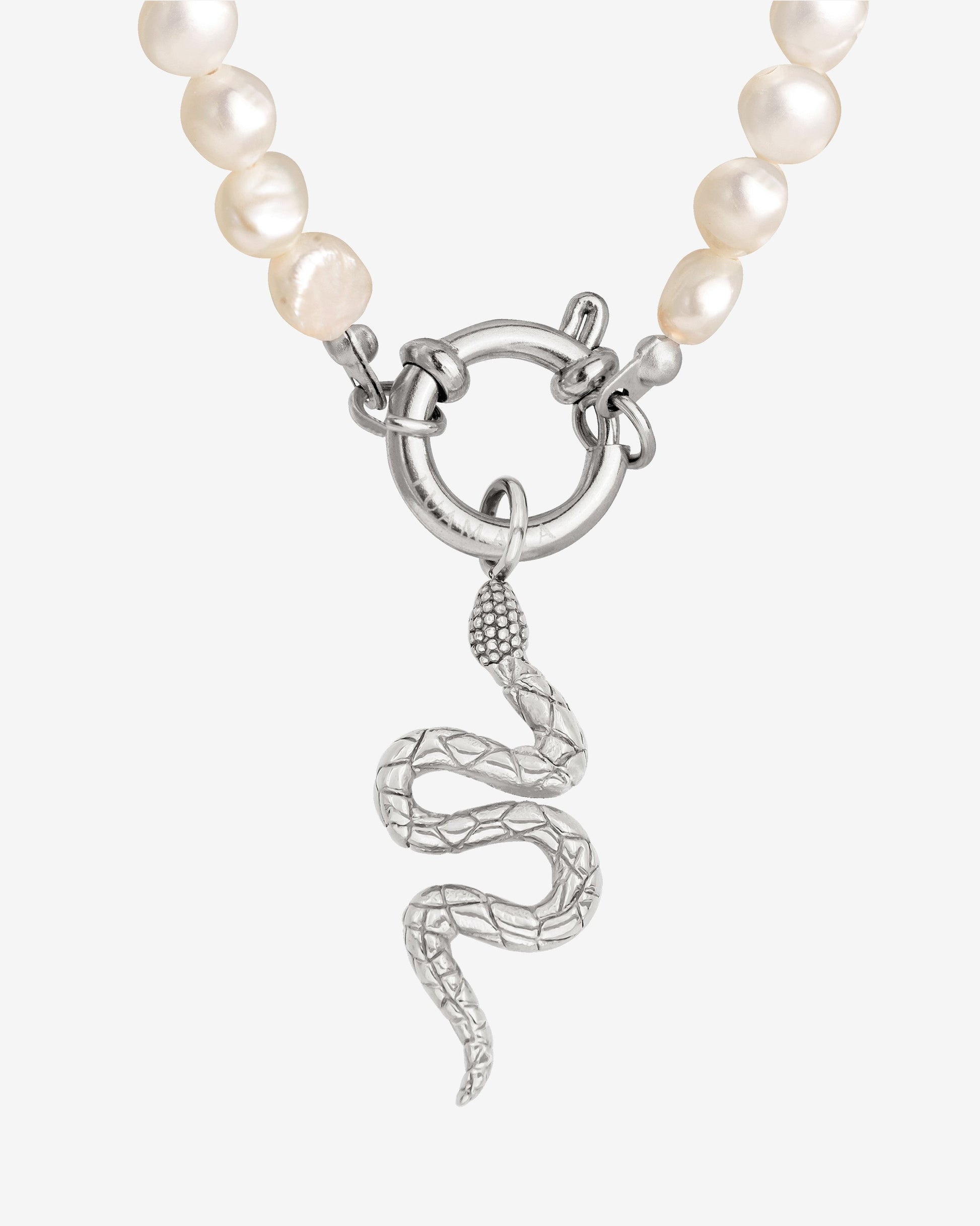 Lola Power Pearl Necklace Set Silver