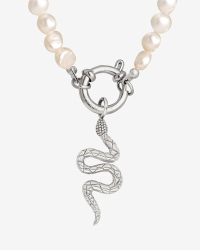 Lola Power Pearl Necklace Set Silver