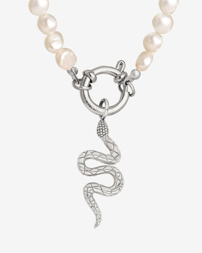 Lola Power Pearl Necklace Set Silver