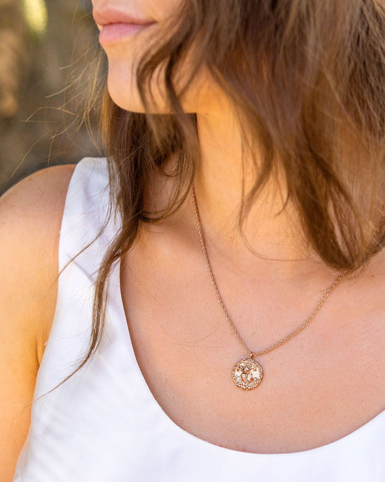 Zodiac Sign Necklace Rose Gold