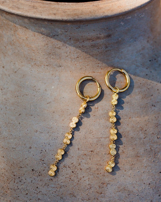 Serpent's Whisper Hoop Set Small Rose Gold