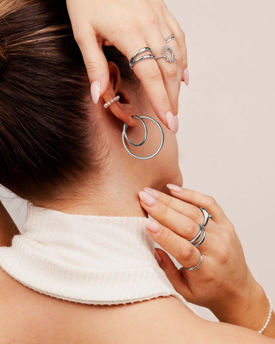 Extra Large Hoops Silver