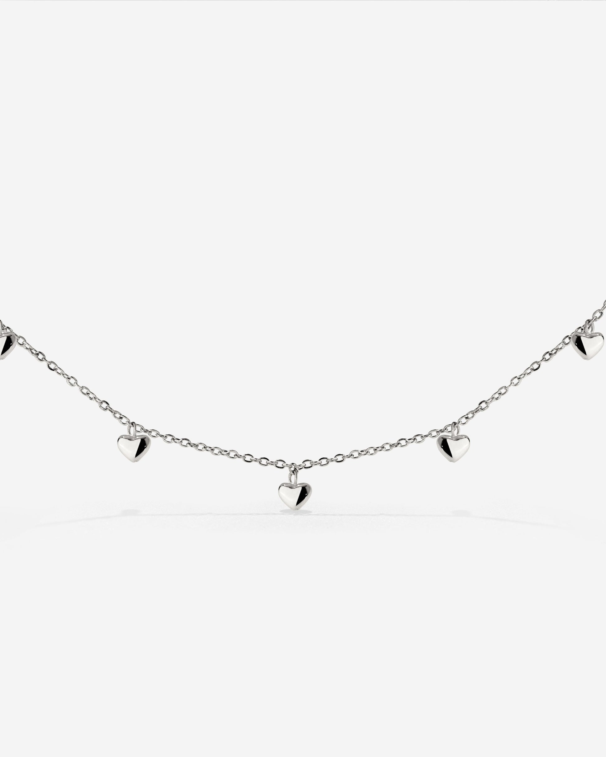 Lovely Heart Choker Silver