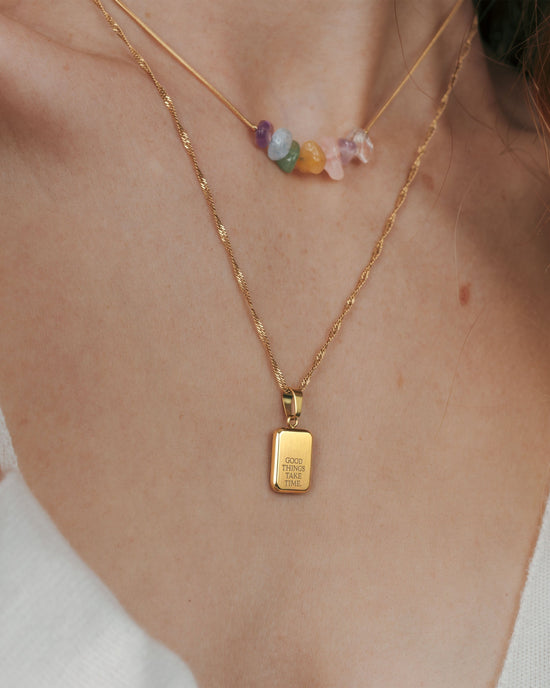 Good things take time Necklace gold
