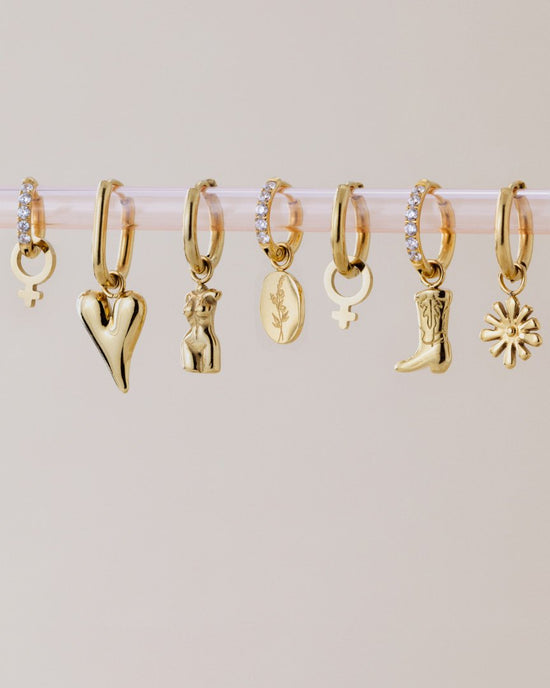 Female Icon Glimmer Hoop Set Baby gold