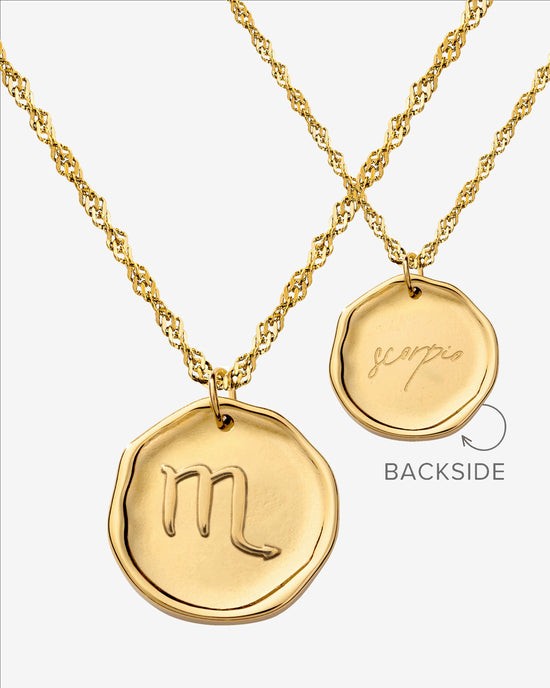 Zodiac Necklace – Scorpio Gold