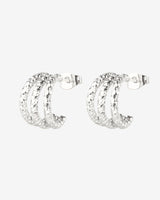 Triple Trouble Studs Silver