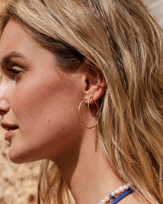 Twisted Hoops Large Rose Gold