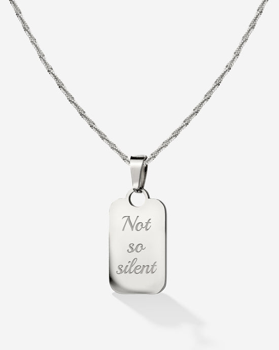 Not so silent Necklace Silver