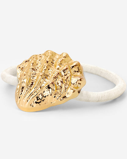 Shell Hair Tie Creme
