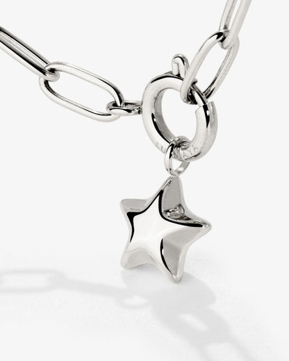 Nova Oval Links Necklace Set Silver