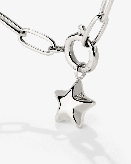 Nova Oval Links Necklace Set Silver