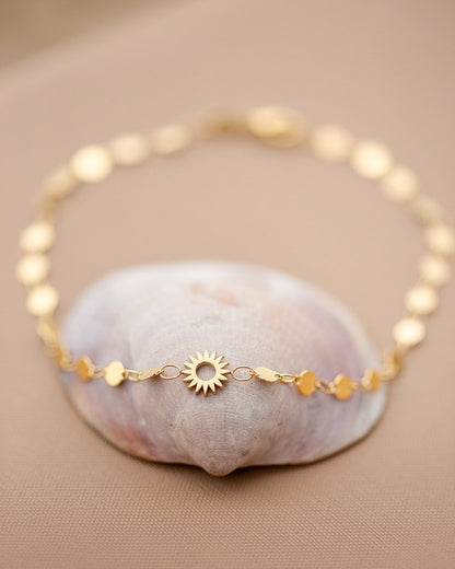 Sunny Side Up Anklet Silver