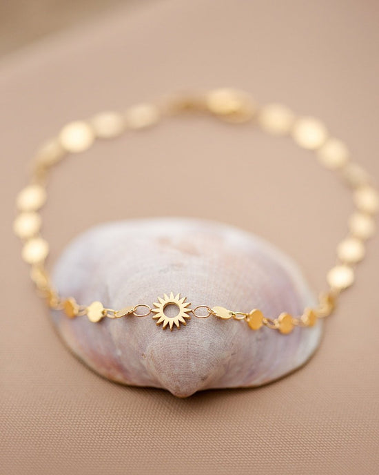 Sunny Side Up Anklet Silver