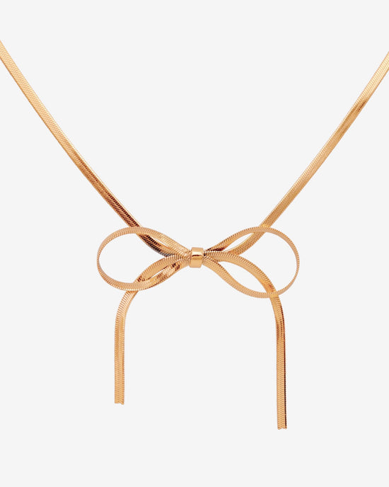 Sweet Bow Necklace Rose Gold
