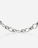 Chunky Twisted Links Necklace Silver