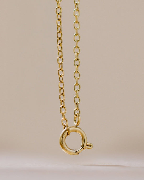 Classic Chain Charm Necklace Rose Gold