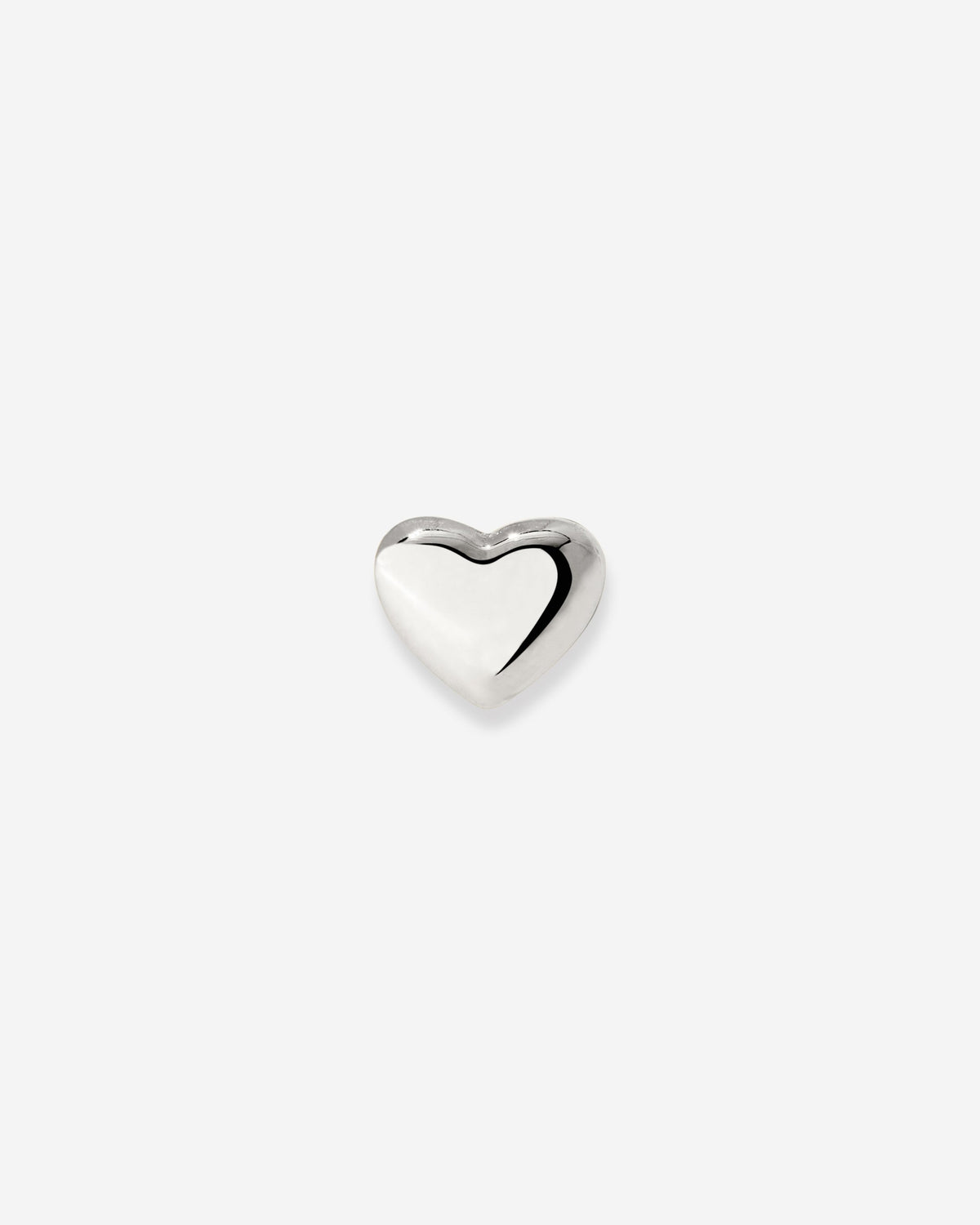 Lovely Heart Piercing Stud Silver