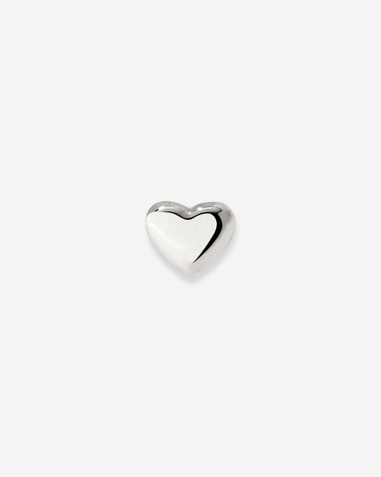 Lovely Heart Piercing Stud Silver
