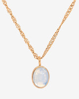 Oval Pendant Necklace Rose Gold
