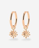 Flowery Hoop Set Medium Rose Gold