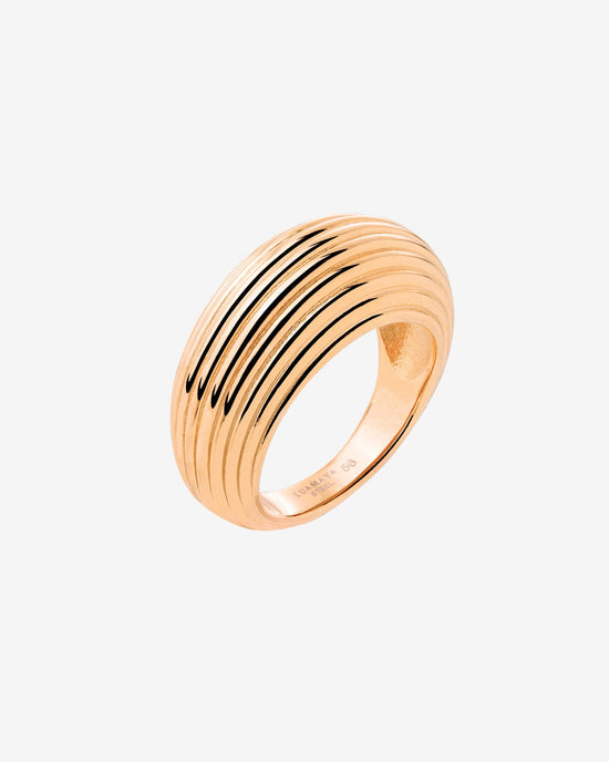 Chunky Stripes Ring Rose Gold