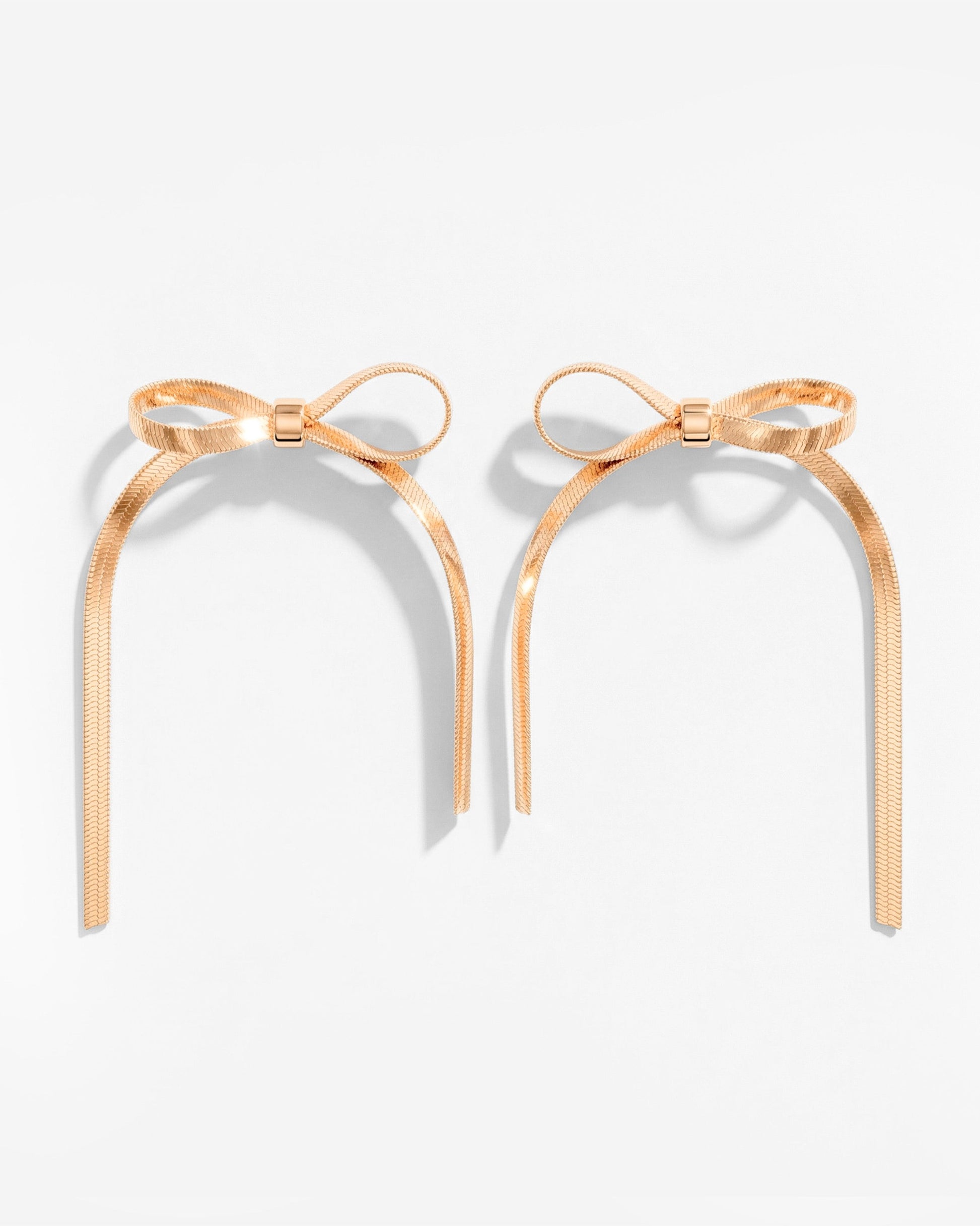 Sweet Bow Earrings Rose Gold
