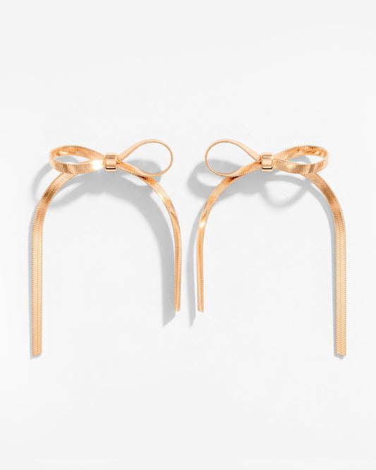 Sweet Bow Earrings Rose Gold