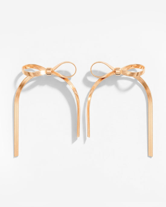 Sweet Bow Earrings Rose Gold