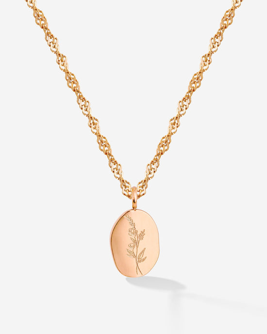 Bouquet Coin Necklace Rose Gold