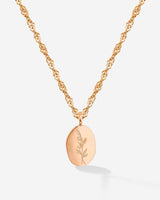 Bouquet Coin Necklace Rose Gold