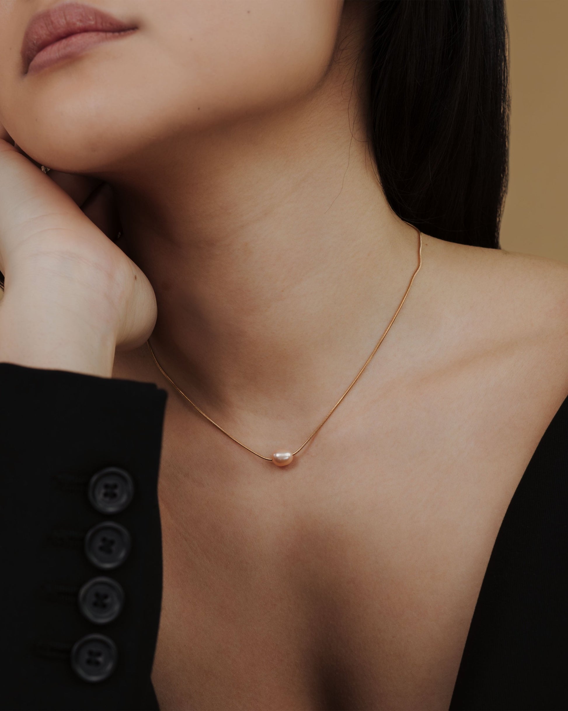 Blush Pearl Choker Rose Gold