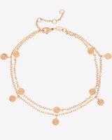 Swirl'n Double Anklet Rose Gold