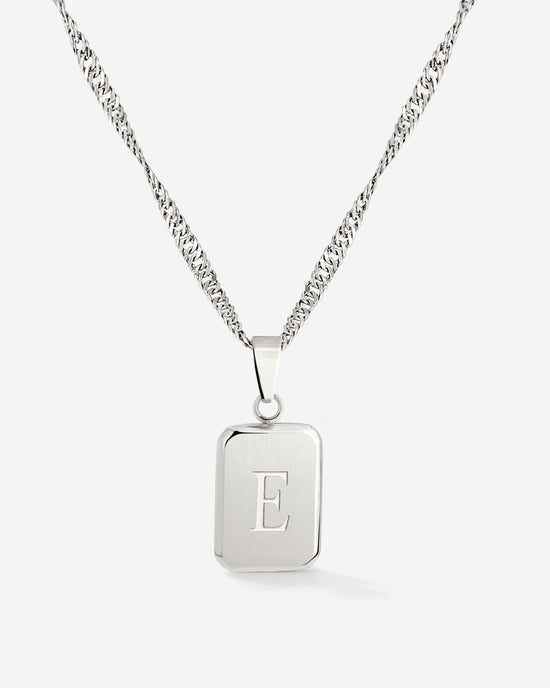 Letter Necklace Silver